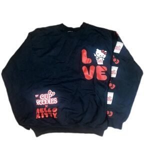 Sanrio Black and Red Hello Kitty Cup of Noodles Sweatshirt